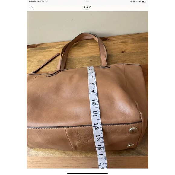 Fossil Sydney Brown Cognac Real Leather Shoulder Tote Shopper Carryall Bag - Picture 9 of 10